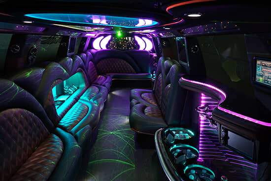 Party bus rentals interior