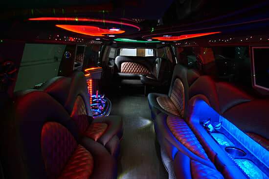 Party bus and limo buses interior